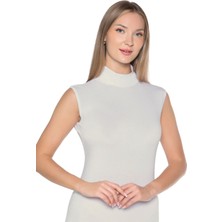 Ersoy 3'lü Paket Bayan Balıkçı Yaka Sıfır Kol Likralı Badi Q2404