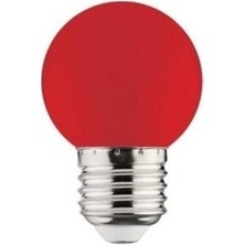 Gece Lambası 1 Watt Top LED Ampul Kırmızı 10 Adet