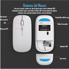 Şarjlı Kablosuz Mouse 2.4 Ghz 1600DPI E-1300 Turkuaz