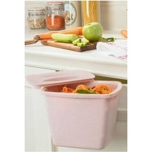 6 Lt Askılı Kapaklı Çöp Kutusu Dolap Kapağına Asılabilir Mutfak Çöp Kovası