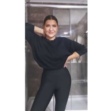 Gorgeous Yüksek Bel Içi Polarlı Toparlayıcı Dalgıç Kumaş Siyah Tayt