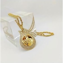 60 cm Zincirli Tuğralı Kolye