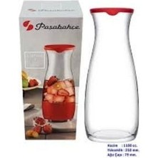 Amphora Karaf Kırmızı Silikon Kapaklı Sürahi Kavanoz Vazo 1lt (43813)