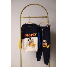 Renkli Mickey ve Pluto Baskılı Eşofman Takımı