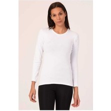 GNS Giyim Uzun Kollu Bisiklet Yaka Likralı Viskon Badi