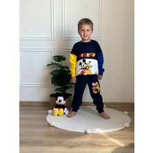 Renkli Mickey ve Pluto Baskılı Eşofman Takımı