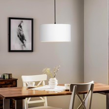 Homing Demonte Kumaş Sarkıt Avize Ekru 37 Cm