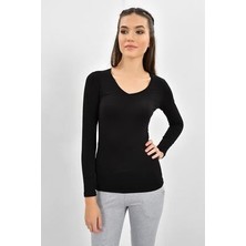 Urban Bold Kadın V Yaka Uzun Kollu Likralı Badi