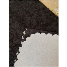 Damask Süngerli Koltuk Örtüsü Siyah Çekyat Örtüsü Kanepe Örtüsü