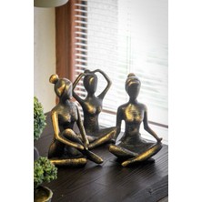 Tekno Trust Yoga Yapan Kadınlar Biblo Üçlü Set
