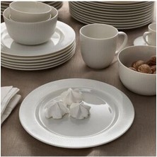 IKEA Ofantligt Tatlı Tabağı 22 cm Beyaz Feldispat Porselen Tatlı Tabağı Tabak