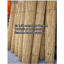 Kamış Çit Kamış Hasır Kamış Bambu 1,5*5 Metre Gölgelik Doğal Kamış Hasır Çit-Gölgelik-Rüzgar Perdesi
