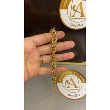 22 Ayar Altın Kaplama Birebir Kuyumcu Model Bileklik