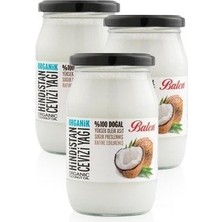 3 Kutu Organik Hindistan Cevizi Yağı 300 Gr. Soğuk Pres Orijinal Saf Organik Sertifikalı TOP:900 Gr.