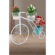 Ferforje Metal Büyük Bisiklet Saksılık 76X61CM