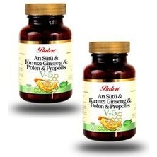 2 Kutu V5 Arı Sütü Kırmızı Ginseng Polen Propolis 60 Tablet