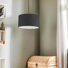 Homing Demonte Kumaş Sarkıt Avize Antrasit 37 Cm