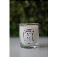 Home Art Plus Vanilya Kokulu Ahsap Fitil Bardak Mum Soya Wax