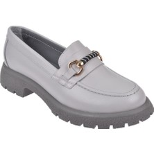 Pullman Divadonna Hakiki Deri Makosen Kadın Ayakkabı BL-4259   GRİ