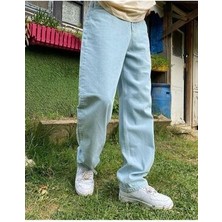 Butik Karaca Erkek Baggy Butter Fly Jeans Kemer Salaş Arkası Lastikli Renk Az Koyu