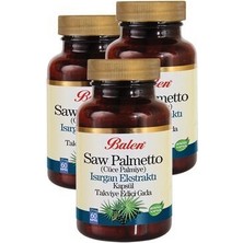 Saw Palmetto ( Cüce Palmiye ) Isırgan Ekstraktı 375MG* 60 Kapsül 3 Adet