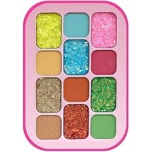 Roesia Rose Cosmetics 12'li Glitterli Far Paleti Rose Intentıon Toz Formda Renkli Göz Makyajı