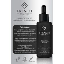 French Secret Aktif Kömür İçeren Charcoal Bakım Serumu Aha %01 + Bha%01 + Niacinamide 30 ml