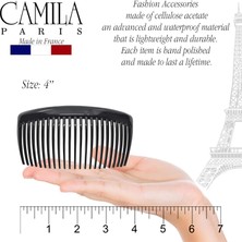 Brave Bull Side Comb Large 2-Piece Set Round Tortoise Shell Soft And Durable Cellulose Strong Fixation Women's Hair Clips Non-Slip Styling Girls Hair Accessories (Yurt Dışından)