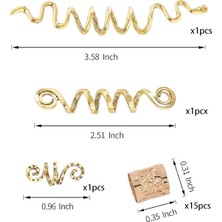 Brave Bull 18 Pieces Of Hair Accessories Loc Hair Accessories Women's Braid Long Hair Lock Beads Metal Hairpin Decoration (Various Styles) (Yurt Dışından)