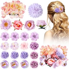 Brave Bull 21PCS Flower Hairpins Rose Hairpins Women Hairpins Flower Hair Accessories Bohemian Bridal Claw Clips Hairpins Hairpins Girls Wedding Headdresses (Yurt Dışından)