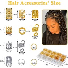 Brave Bull 262PCS Women's Long Locks Accessories Braid Hair Accessories Gold And Silver Hair Accessories Adjustable Hair Accessories Hair Rings For Braids Girls (Yurt Dışından)