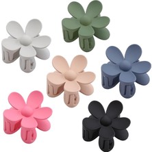 Brave Bull Matte Flower Hair Clips Big Claw Clips For Women's Thick Hair Big Cute Hair Clips Non-Slip Strong Fixation For Women's Thin Hair Ladies Girls Hair Accessories 6 Colors (Yurt Dışından)