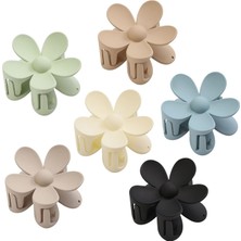 Brave Bull Matte Flower Hair Clips Big Claw Clips For Women's Thick Hair Big Cute Hair Clips Non-Slip Strong Fixation For Women's Thin Hair Ladies Girls Hair Accessories 6 Colors (Yurt Dışından)