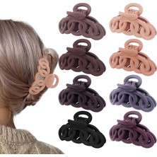 Brave Bull Thin Hair Hair Clips 8 Pieces Claw Clips For Thin Fine Hair Medium Hair Clips Women Hair Accessories Non-Slip French Design Hair Clips Banana Clips (Yurt Dışından)