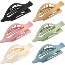 Brave Bull Flat Hair Clips 6 Pieces Clips French Style For Thick Hair Crocodile Hair Clips For Thin Hair Duck Peel Hair Clips Women's Hair Accessories (Yurt Dışından)