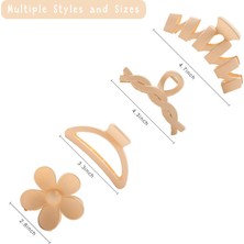 Brave Bull Pcs Women's Hairpins Thick Hair Flower Claw Clips Non-Slip Hair Accessories Multiple Styles Neutral Color Hairpins Very Suitable For Girls (Yurt Dışından)