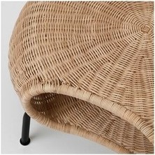 IKEA Gamlehult Tabure/sehpa, Rattan-Antrasit, Depolamalı El Yapımı Sehpa