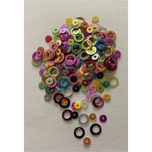 Analı Kızlı Metalik Kaplama Oya, Abiye, Havlu, Çeyizlik Vb. Plastik El Işleme Pul 15GR.