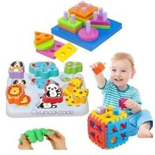 Sevimli Hayvanlar Bultak Geometik Şekiller Bulmaca Küp Bultak Pop Tube Hediyeli