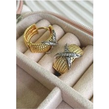 Aksesuar Çelik Gold Xoxo Halka Küpe