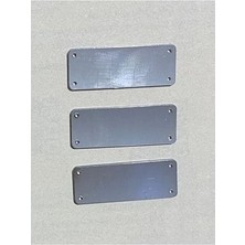 öztürk Pleksi Dikdörtgen Plaka. 1.5cmx3.7cm. 25GR. 29 Adet. Gümüş.