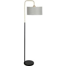 Vinner Potenza Eskitme Detaylı Siyah Metal Lambader - Pre Gri