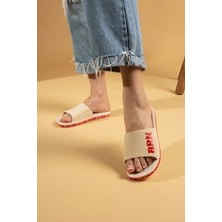 Unisex Krem Eva Taban Rahat Brn Sandalet Terlik
