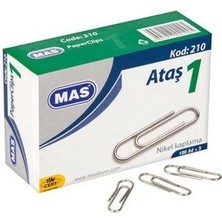 Mas 210 Ataş (Ataç) Nikel Kaplı No:1 100 Lü (24 Kutu)