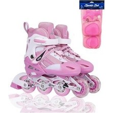 Ayarlanabilir Işıklı Alıştırma Pateni Dizlik ve Kolluk Setli