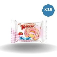 Elvan Today Donut Kek Çilekli 35 gr x 18 Adet