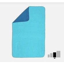 Nabaii Gift Tarafl: Mikrofiber Havlu - L Boy - Mavi / Yesil - 80 x 130 cm