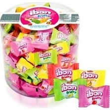 Elvan Ibon Fruity Meyve Aromalı Sütlü Dolgulu Sert Şekerleme 1 kg Renkli ve Lezzetli