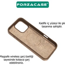 Forzacase iPhone 16 Pro ile Uyumlu Velvet Serisi Içi Kadife Magsafe Şarj Özellikli Silikon Kılıf