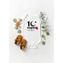 Lotus Baby Kısa Kollu %100 Pamuklu 10 Kasım 1881-1938 Tasarımlı Bebek Body Zıbın